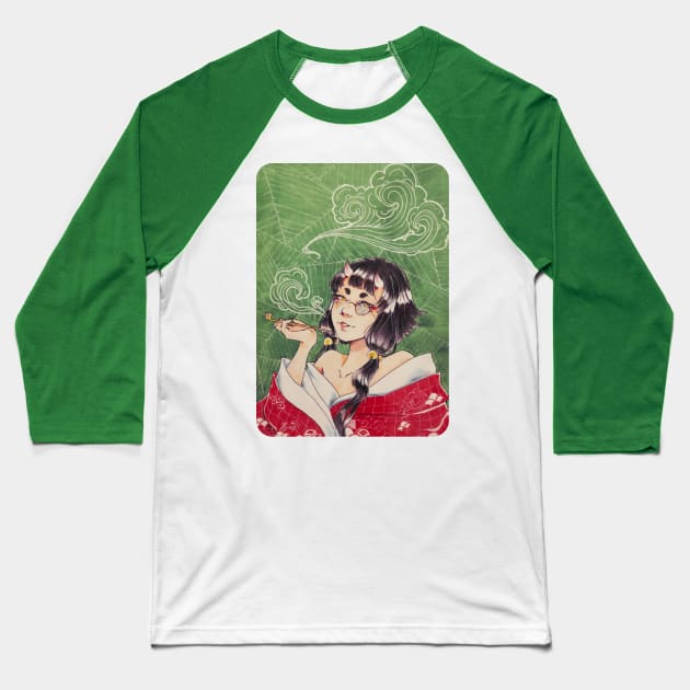 Green smoke Baseball T-Shirt by Torichan03